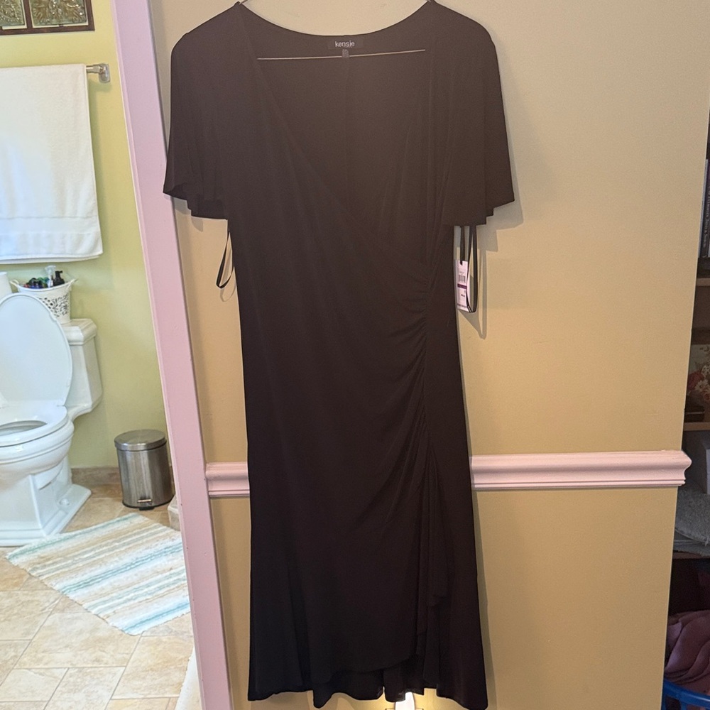 Kenzie NWT Elegant Black Midi Dress